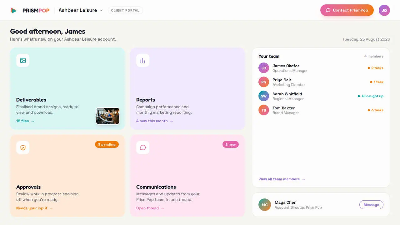 Retainer client portal