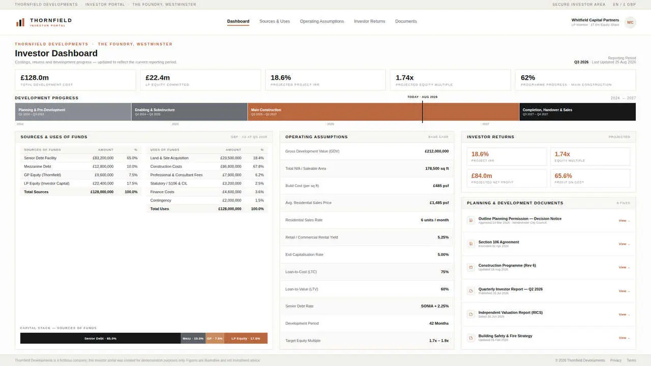 Investment scheme portal