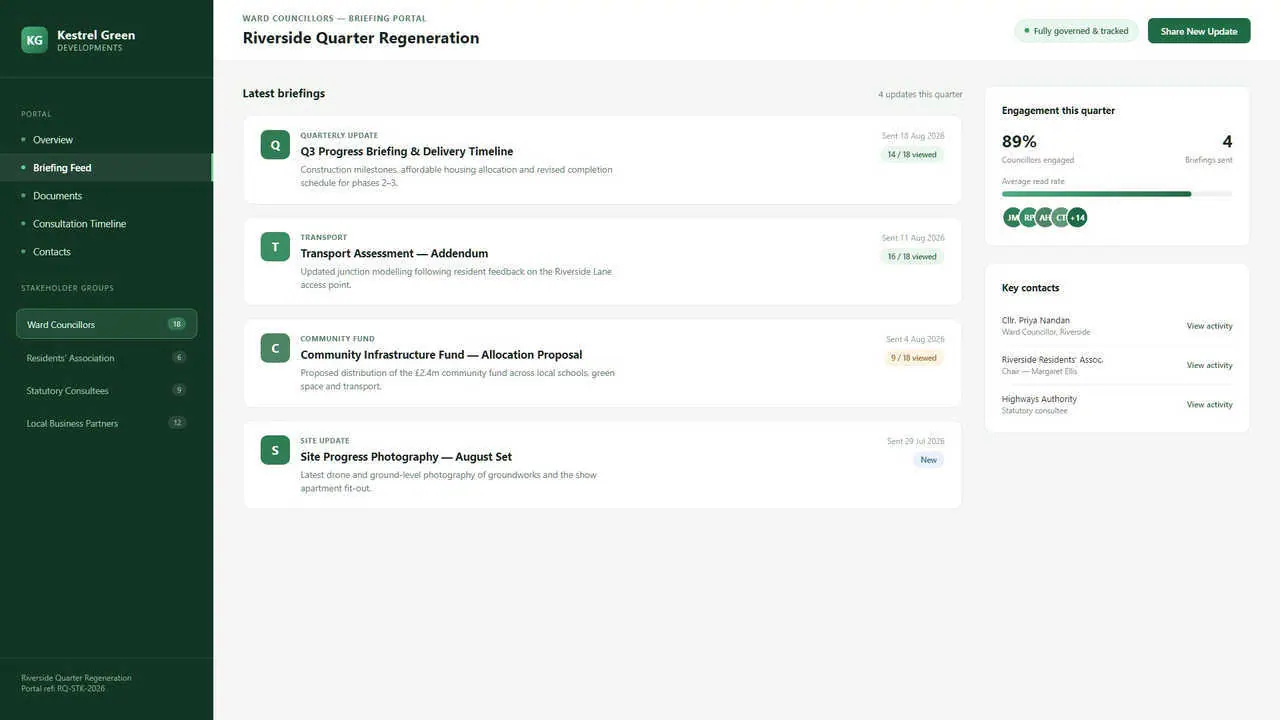Stakeholder briefing portal